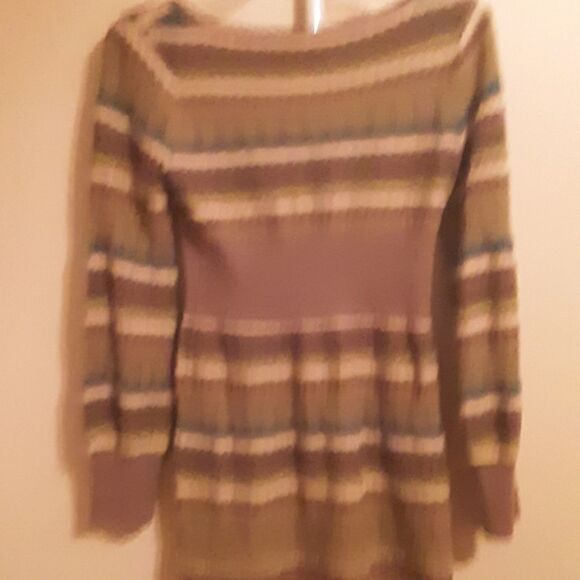 VINTAGE FREE PEOPLE STRIPED RETRO 70's STYLE BOHEMIAN SWEATER S - Picture 6 of 6